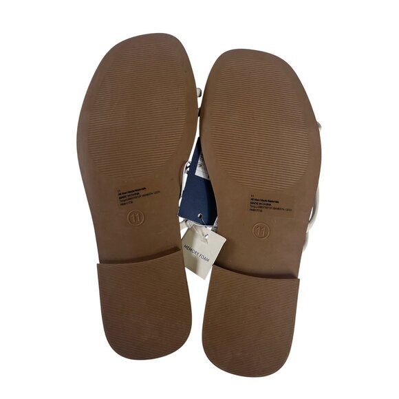 Universal Thread Louie Memory Foam Sandals Womens Cream Size 8 New Strappy - Picture 6 of 7